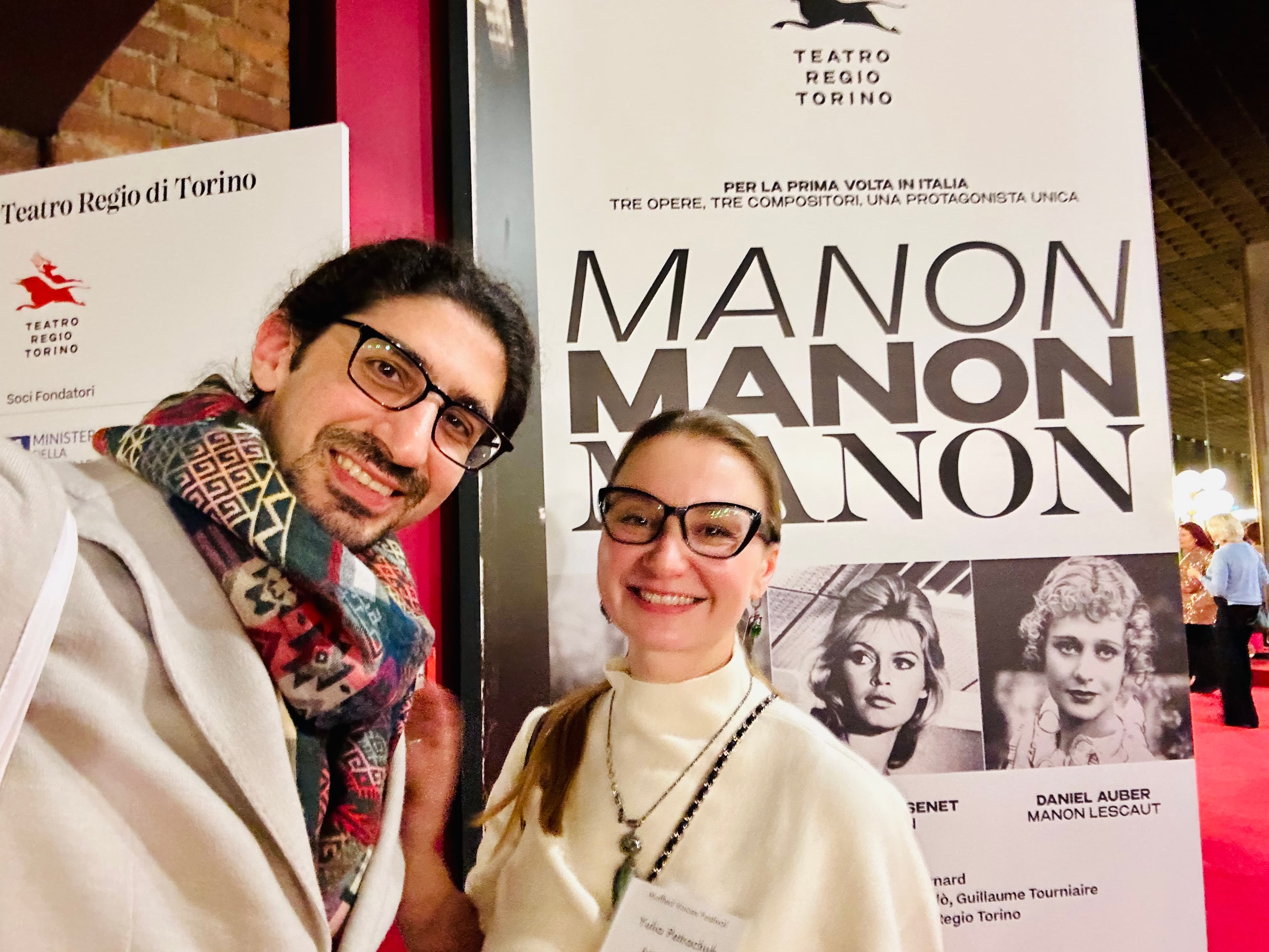 Carlo & Yulia at concert hall in Torino.